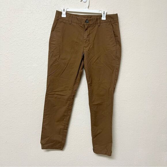 Bonobos Pants Mens Slim Khaki Washed Chino Flat Front Size 32x30 - Picture 1 of 7